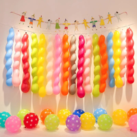 Ballons en latex longs et colorés en spirale torsadée pour Halloween, Noël, Pâques, mariages, anniversaires, fêtes, baby showers, décorations