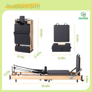 Yüksek kalite sıcak satış katlanabilir <span class=keywords><strong>Pilates</strong></span> Reformers ahşap vücut ve stüdyo kullanımı için spor salonu ve ev Fitness aleti - Product Image 3