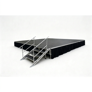 RK Aluminum <b>Stage</b> <b>Platform</b> Rectangular Modular Quick Install Black <b>Stage</b> Truss - Product Image 1
