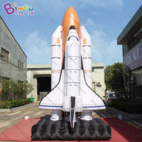 Globo Inflable Resistente con Forma de Nave Espacial, Modelo Inflable Personalizado, Cohete Inflable Gigante para Publicidad y Decoración de Eventos