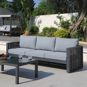 Sofá y sofás de ratán OSMEN DRESDEN Morden, Juego de 4 piezas, sofá de Patio exterior para <span class=keywords><strong>terraza</strong></span> y jardín - Product Image 3