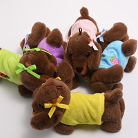Boneka Anjing Wiener Gaya Baru, Boneka Anjing Lucu dengan Pakaian, Isi Kapas PP, Mainan Anjing Lucu untuk Hadiah Anak