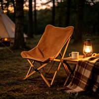 Chaise pliante d'extérieur en bois de hêtre, chaise papillon, chaise pliante pour camping, pique-nique, plage, pour ensemble table et chaises d'extérieur