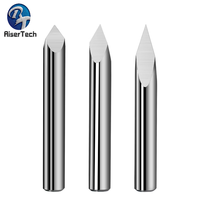 Fraise triangulaire en acier au tungstène, outil de gravure sur alliage pour relief sur cuivre, aluminium et jade