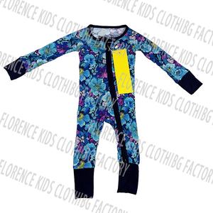 DH ODM Yüksek Kalite Unisex Bebek Bambu Fermuarlı Tulum YKK Çift Yönlü Fermuarlı Her Mevsim Özelleştirilebilir Bedenler 0-3 6-12 Ay - Product Image 5