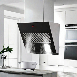 Ventilateur mural électrique <span class=keywords><strong>Greentec</strong></span> OEM à aspiration descendante, commande tactile, filtre en aluminium, boîtier en verre trempé, débit d'air de 21 m³/min - Product Image 2