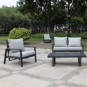 Sofá de Jardín de Lujo con Marco de Aluminio, Sillas y Mesa para Exteriores, Muebles de Patio, Terraza y Jardín - Product Image 1