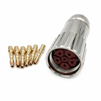 Connecteur M23 6/8 broches, câble d'alimentation pour servomoteur, étanche IP67, fiche circulaire blindée, contact à sertir, OEM