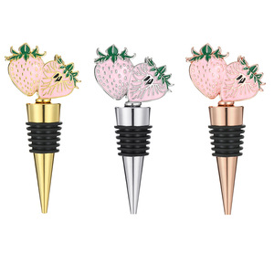 Bouchon de bouteille de vin en alliage de zinc, or rose, argent, or rose, luxe, rétro, pour la conservation du vin - Product Image 4