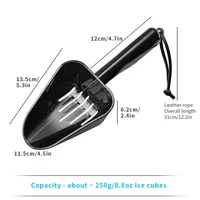 Pelle à glace en ABS pour grains de café, cuillère à café, grattoir à glace de bar, outil de rangement de cuisine, cuillère à mesurer pour café