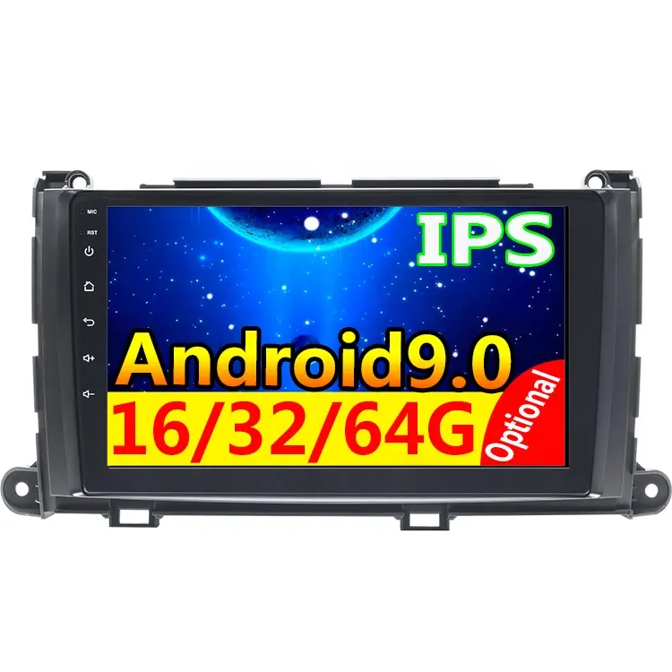 Đài Phát Thanh Xe Hơi Autoradio Hệ Thống Android Navi Cho Toyota Sienna 2007-2016 Trình Phát Đa Phương Tiện Xe Hơi Bộ Điều Hướng Đầu Âm Thanh Nổi OEM BT