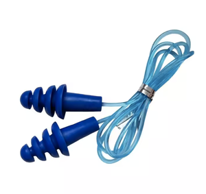 Venta caliente de tapones para los oídos con cable de PU personalizado de protección auditiva de silicona con función de reducción de ruido - Product Image 3