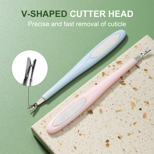 LMLTOP Fourchette à ongles pour enlever la peau morte avec lime à ongles 3031 Fourchette pour Nail Art Cuticule Callus Remover Trimmer Fork Manicure Toenail Pusher - Product Image 3