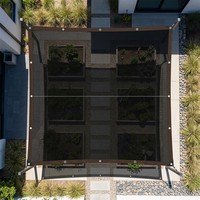 Filet d'ombrage de jardin en HDPE noir résistant aux UV, toile tissée pare-soleil pour patio, pergola, cour, balcon, abri de voiture