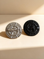 Badge de revers personnalisé 2026, design étoile vintage gravé, en alliage de zinc sans plomb, écologique, de haute qualité, cadeau souvenir OEM, vente en gros