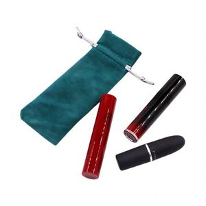Petit sac à bijoux personnalisé 6*15cm, pochette en velours avec cordon de serrage, avec marque pour l'emballage des cristaux - Product Image 3