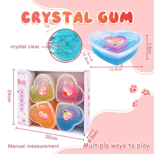 AKIACO Fabricante de Slime para Niños, Slime de Cristal en Forma de Corazón No Tóxico para Niños - Product Image 3