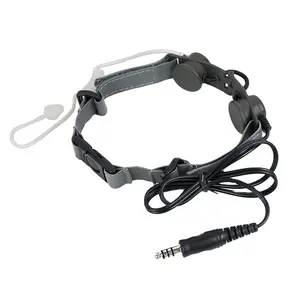 WADSN Tactical Throat Microphone Headset Bodyguard Throat Mic Tube Tactical Headphones WZ033