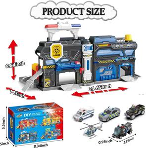 Juego <span class=keywords><strong>de</strong></span> <span class=keywords><strong>coches</strong></span> interactivo creativo <span class=keywords><strong>para</strong></span> niños, <span class=keywords><strong>juguete</strong></span> <span class=keywords><strong>de</strong></span> estacionamiento <span class=keywords><strong>para</strong></span> garaje <span class=keywords><strong>de</strong></span> policía <span class=keywords><strong>de</strong></span> rescate <span class=keywords><strong>para</strong></span> niños con luces y sonidos <span class=keywords><strong>de</strong></span> pista <span class=keywords><strong>de</strong></span> carreras educativas - Product Image 3
