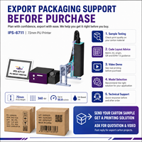 Imprimante de codage à jet d'encre industrielle 72 mm pour l'impression de codes QR, de codes-barres EAN-13 et de données variables sur cartons d'exportation et boîtes en kraft - IPS-6711