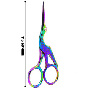 Vẻ đẹp làm móng tay gấp kéo nhọn đầu cong cổ may cắt kéo công cụ may thêu cần cẩu chim cắt kéo - Product Image 6