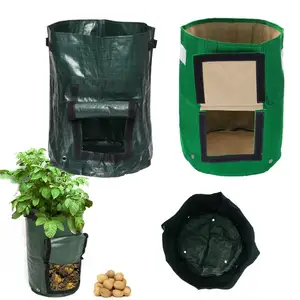 냄비 원예 Dropship 통기성 화분 성장 가방 식물 재배 야채 감자 심기 가방 버섯 과일 가방
