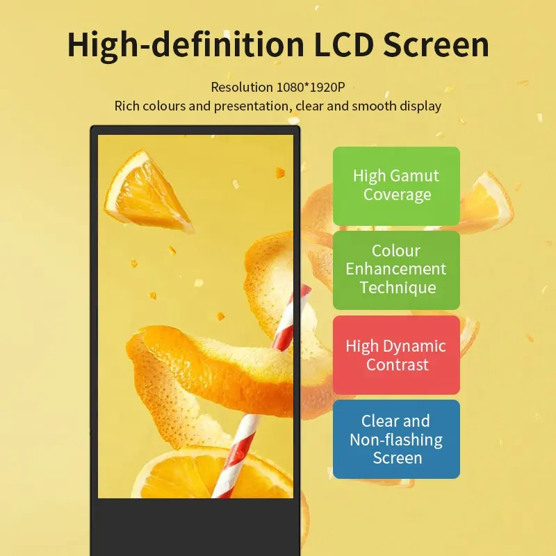 Android video LCD Máy nghe nhạc quảng cáo kiosk tùy chỉnh tầng thường vụ Totem kỹ thuật số biển hiển thị