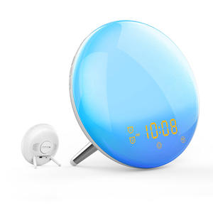 Réveil intelligent avec lampe WiFi, 7 couleurs, simulation de lever et de coucher du soleil, contrôle par application Tuya, compatible avec Alexa et <span class=keywords><strong>Google</strong></span> Home, veilleuse - Product Image 2