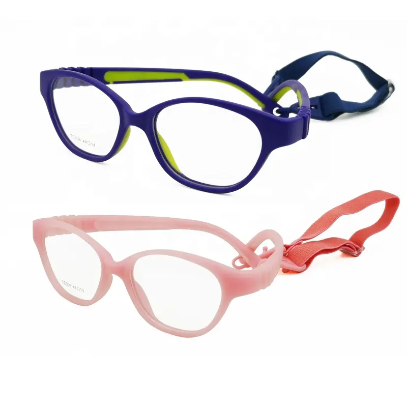 Высококачественные классические детские оптические очки TR90, уникальные двойные цвета с эластичным шнуром, гибкий бесшнурок, отпускаемый по рецепту, 306