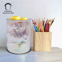 Lampe électrique et diffuseur de parfum en verre artistique blanc moderne de qualité supérieure pour maison intelligente et hôtel, avec veilleuse colorée