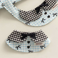 Bib Anjing Kucing Motif Bunga Pita Lucu, Handuk Saliva, Bandana, Bib Hewan Peliharaan