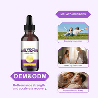 HDK Gouttes liquides de mélatonine 60 ml Sans alcool Soutien au sommeil Relaxation Sommeil de qualité Végétalien Sans OGM Supplément OEM ODM