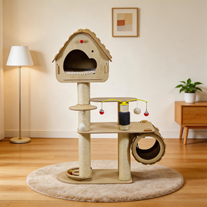 Cuccia per Gatti Multifunzione con Tiragraffi, Auto-pulitore per Gatti, Esclusivo Design a Più Livelli, Struttura di Arrampicata di Lusso - Product Image 3