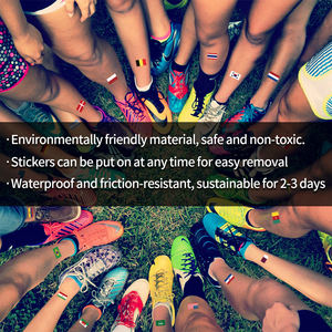 Haute Qualité Personnalisable Football Match Cheer Drapeau et Fête De Vacances Parade Visage Autocollants Équateur En Gros Tatouage Autocollants - Product Image 5