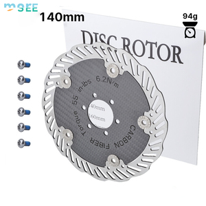 Pastillas de Freno de <span class=keywords><strong>Disco</strong></span> de Fibra de Carbono SeeMore Ultraligeras con Disipación de Calor de Seis Tornillos para Bicicleta de Montaña y <span class=keywords><strong>Carretera</strong></span>, Rotores de Freno Flotantes - Product Image 5