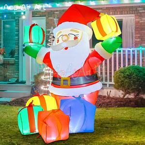 Noël extérieur LED-Lit souriant <span class=keywords><strong>gonflable</strong></span> Père Noël avec des coffrets cadeaux pour les décorations <span class=keywords><strong>de</strong></span> cour d'événement <span class=keywords><strong>de</strong></span> fête - Product Image 4