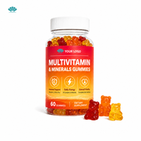 Gummies multivitaminées et minérales, complément nutritionnel quotidien, soutien immunitaire, énergie et vitalité, vitamines C, D3, zinc, complexe B, OEM