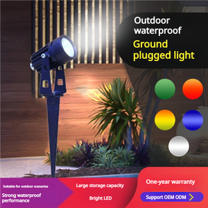 Lumière d'arbre à pointe en aluminium étanche IP65 12V/24V COB 3W, projecteur <span class=keywords><strong>LED</strong></span> <span class=keywords><strong>de</strong></span> jardin extérieur coloré - Product Image 2
