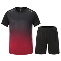 Vêtements de sport vintage d'été, vêtements de gym, imprimé léopard, chemises à manches courtes à séchage rapide, ensemble 100% polyester pour hommes