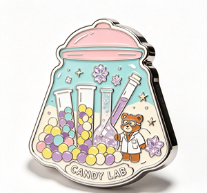 Candy Lab Enamel <b>Pin</b> Resin Alloy Cartoon Jar <b>Badge</b> Purple Yellow Pink Lapel <b>Pin</b> Gift Decor - Product Image 4
