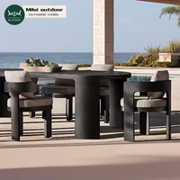 Ensemble de salle à manger d'extérieur pour hôtel, mobilier de jardin, table et chaises en aluminium, mobilier de patio, ensemble de table d'extérieur, mobilier de patio