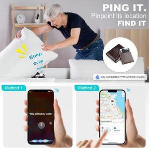Localizador de Cartões MFI para Idosos, Carteiras, Bagagens e Animais de Estimação com Rastreamento <span class=keywords><strong>GPS</strong></span> em Tempo Real e Função Encontrar (iOS Finder) - Product Image 3