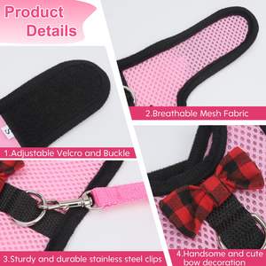 Arnés y Correa para Cobayas al por Mayor de Fábrica, Arnés para Conejos, Arnés Ajustable de Malla Suave Personalizado para Mascotas Pequeñas - Product Image 2