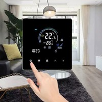 Termostato WiFi Tuya con Pantalla Táctil FCU, Calefacción por Suelo Radiante, Sistema Dual de Refrigeración, Ventilador de Bobina de 5A, Programable, LCD, Compatible con Alexa y Google Home, OEM