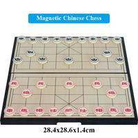 Jeu d'échecs chinois magnétique pliable Portable avec jeu d'échecs magnétique en plastique pour les voyages de fête