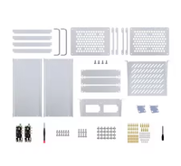 HT Waveshare HomeRack 8U Server Cabinet Basic Kit 10 Inch Rak Aluminium Padat Dengan Modul yang Dapat Diperluas