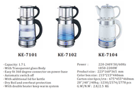 Théière turque en porcelaine électrique avec appareils ménagers théière Samovar en verre électrique
