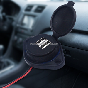 12V 24V Dual USB 5V 3.1A Panel Mount Bus Seat RV Boat Marine USB Charger <b>Socket</b> - Product Image 2