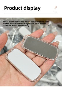 Support de téléphone <span class=keywords><strong>portable</strong></span> personnalisé avec logo, miroir intégré, support de bureau <span class=keywords><strong>portable</strong></span> et léger, combiné avec un support de miroir de maquillage - Product Image 4