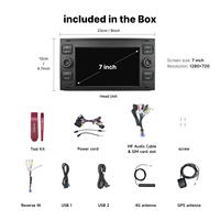 Autoradio Android Youducar 7 pouces avec GPS, lecteur CD, navigation, compatible Ford Focus/Mondeo/S-Max 2005-2011, caméra de recul sans fil